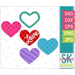 hearts svg dxf eps png jpg htv heat transfer vinyl cricut explore silhouette cameo valentine's day love sweet kate desig