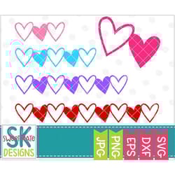heart borders svg dxf eps png jpg htv heat transfer vinyl cricut explore silhouette cameo valentine's day sweet kate des