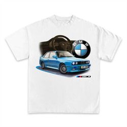 bmw 1990 m3 e30 racing t-shirt | rare bayerische motoren werke motorsports race car collectible | rare vintage 90s style