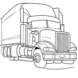 Truck Coloring Page For Boys 1