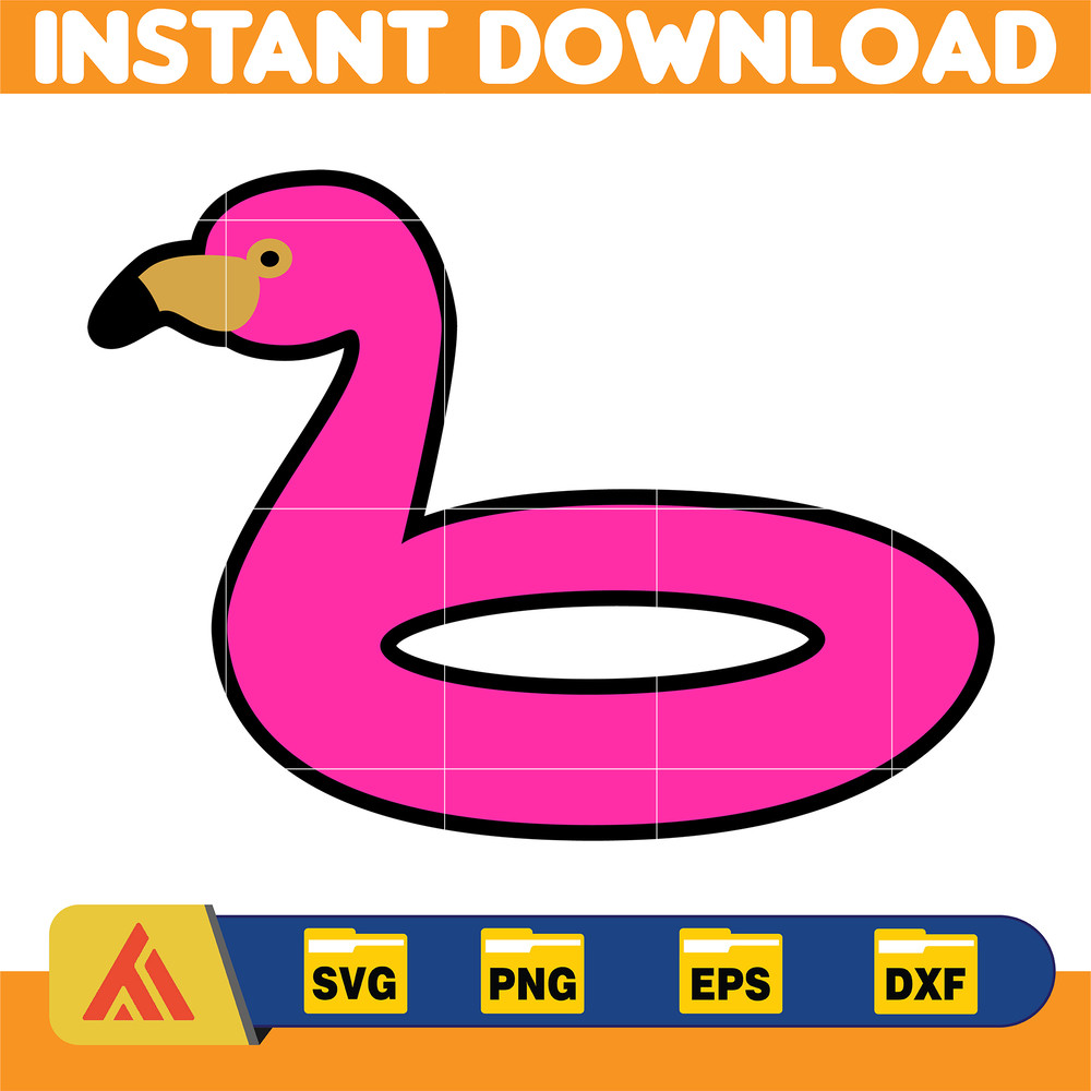 Barbi Icons Rainbow Inline Skate Flamingo Palm Ice Cream Sun, SVG PNG Clipart Digital Download (7).jpg