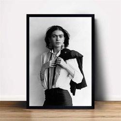 frida kahlo music poster canvas wall art home decor (no frame)