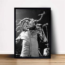 bob marley music poster canvas wall art home decor (no frame)