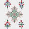 floral ornament cross stitch pattern