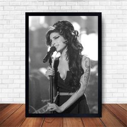 amy winehouse music poster canvas wall art home decor (no frame)