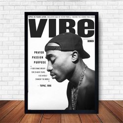 tupac 2pac music poster canvas wall art home decor (no frame)