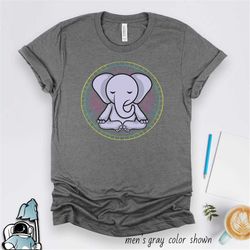 elephant yoga shirt, yoga gift, meditation shirt, elephant shirt, elephant gifts, zen elephant, funny yoga shirt, funny
