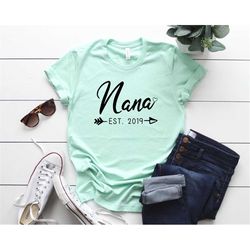 nana shirt | new nana gifts | personalized nana gift | custom nana shirt | pregnancy announcement shirt | new baby shirt