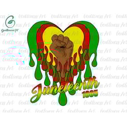 melting heart black juneteenth 1865 svg, juneteenth fist, equality rights svg, black live matter svg, african american s