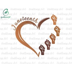 juneteenth heart black svg, juneteenth fist melanin, equality rights svg, black live matter svg, african american svg, b