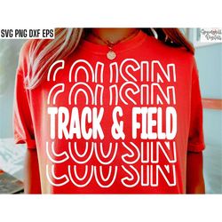 track and field cousin | cross country family svg | sports cut files | running quote | t-shirt designs | high school tra