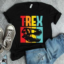 dinosaur t-shirt, dinosaur party t-rex shirt, dinosaur theme gift, tyrannosaurus rex, dinosaur birthday gift, retro t-re