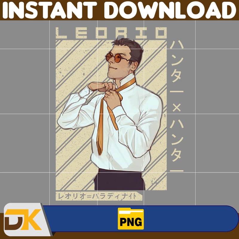 Leorio Paladiknight Png, Anime Png, Japanese Png, Anime Silhouette Png, Anime Character, Anime Vector Files (7).jpg