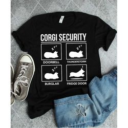 corgi security, funny corgi shirt, gifts for dog owner, corgi gifts, cute corgi t-shirt, love corgis, dog lover shirt, d