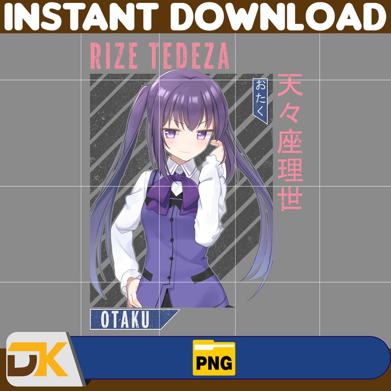 Rize Tedeza Png, Anime Png, Japanese Png, Anime Silhouette Png, Anime Character, Anime Vector Files (4).jpg