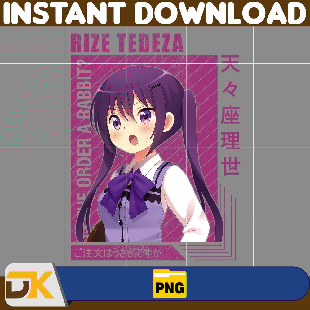 Rize Tedeza Png, Anime Png, Japanese Png, Anime Silhouette Png, Anime Character, Anime Vector Files (11).jpg