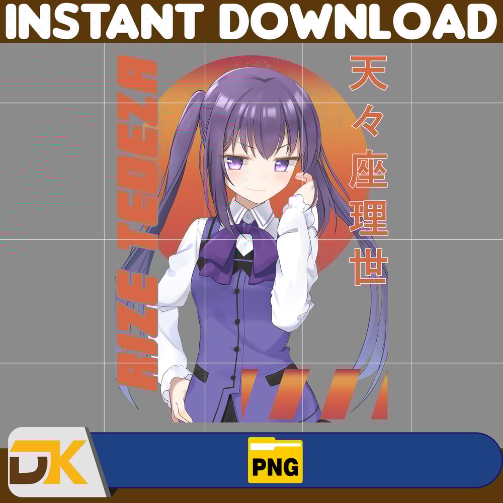 Rize Tedeza Png, Anime Png, Japanese Png, Anime Silhouette Png, Anime Character, Anime Vector Files (13).jpg