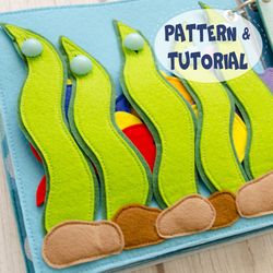 Quiet book page, Under the sea, Seaweed, Pattern and Tutorial, SVG files
