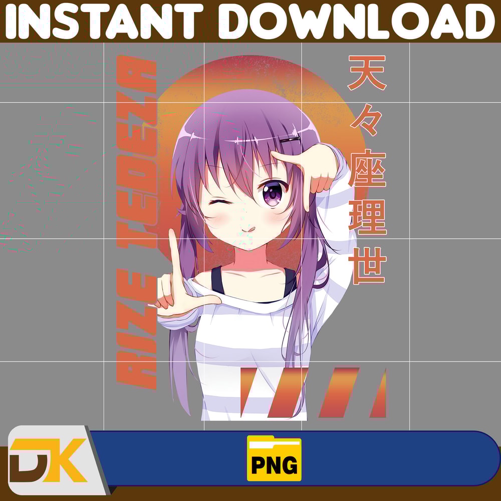 Rize Tedeza Png, Anime Png, Japanese Png, Anime Silhouette Png, Anime Character, Anime Vector Files (15).jpg