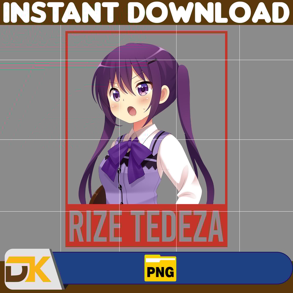 Rize Tedeza Png, Anime Png, Japanese Png, Anime Silhouette Png, Anime Character, Anime Vector Files (17).jpg