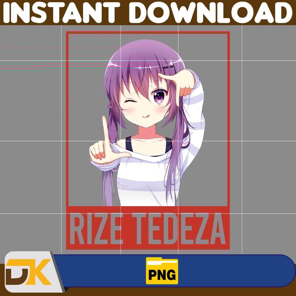 Rize Tedeza Png, Anime Png, Japanese Png, Anime Silhouette Png, Anime Character, Anime Vector Files (18).jpg