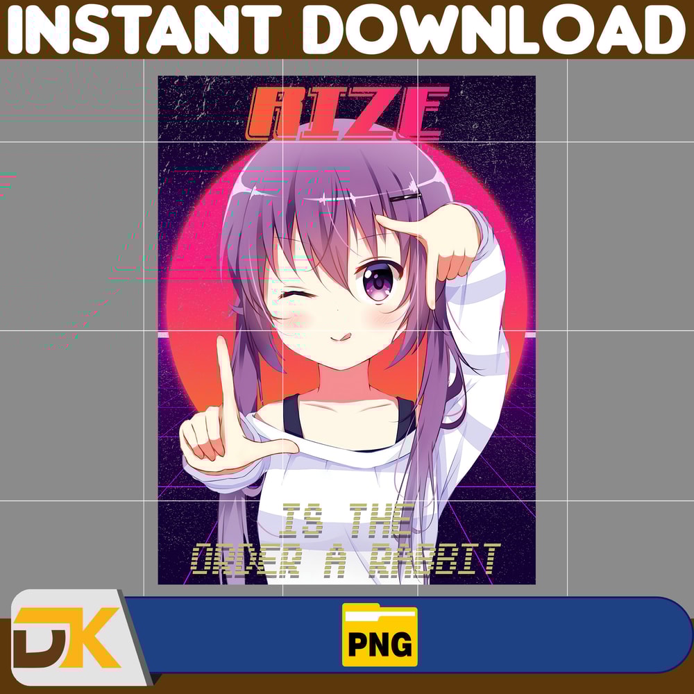 Rize Tedeza Png, Anime Png, Japanese Png, Anime Silhouette Png, Anime Character, Anime Vector Files (21).jpg