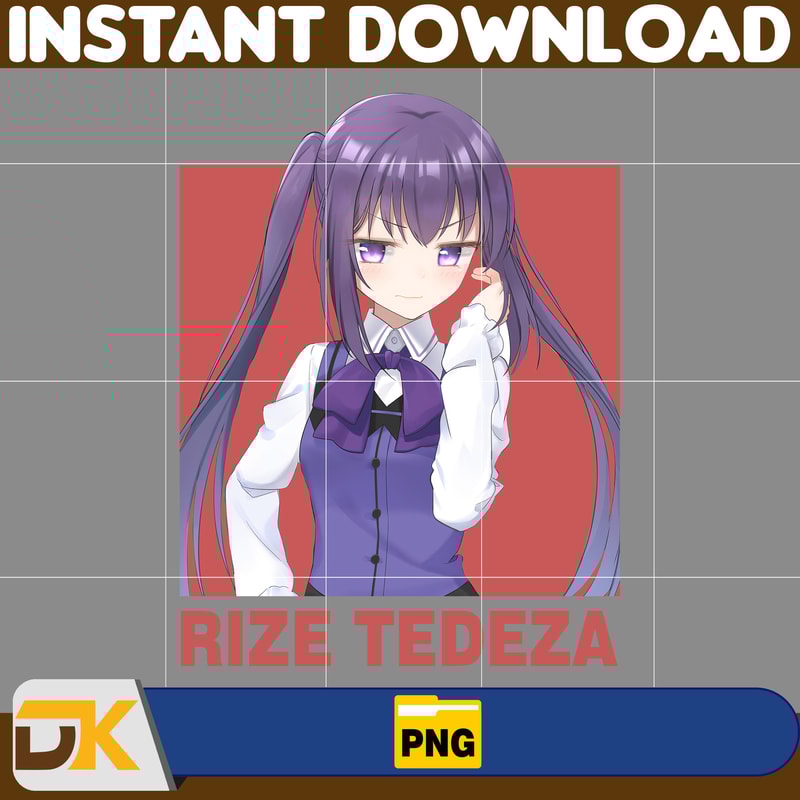 Rize Tedeza Png, Anime Png, Japanese Png, Anime Silhouette Png, Anime Character, Anime Vector Files (22).jpg