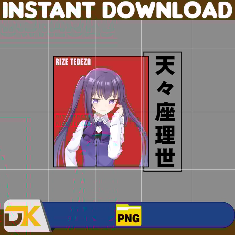 Rize Tedeza Png, Anime Png, Japanese Png, Anime Silhouette Png, Anime Character, Anime Vector Files (25).jpg