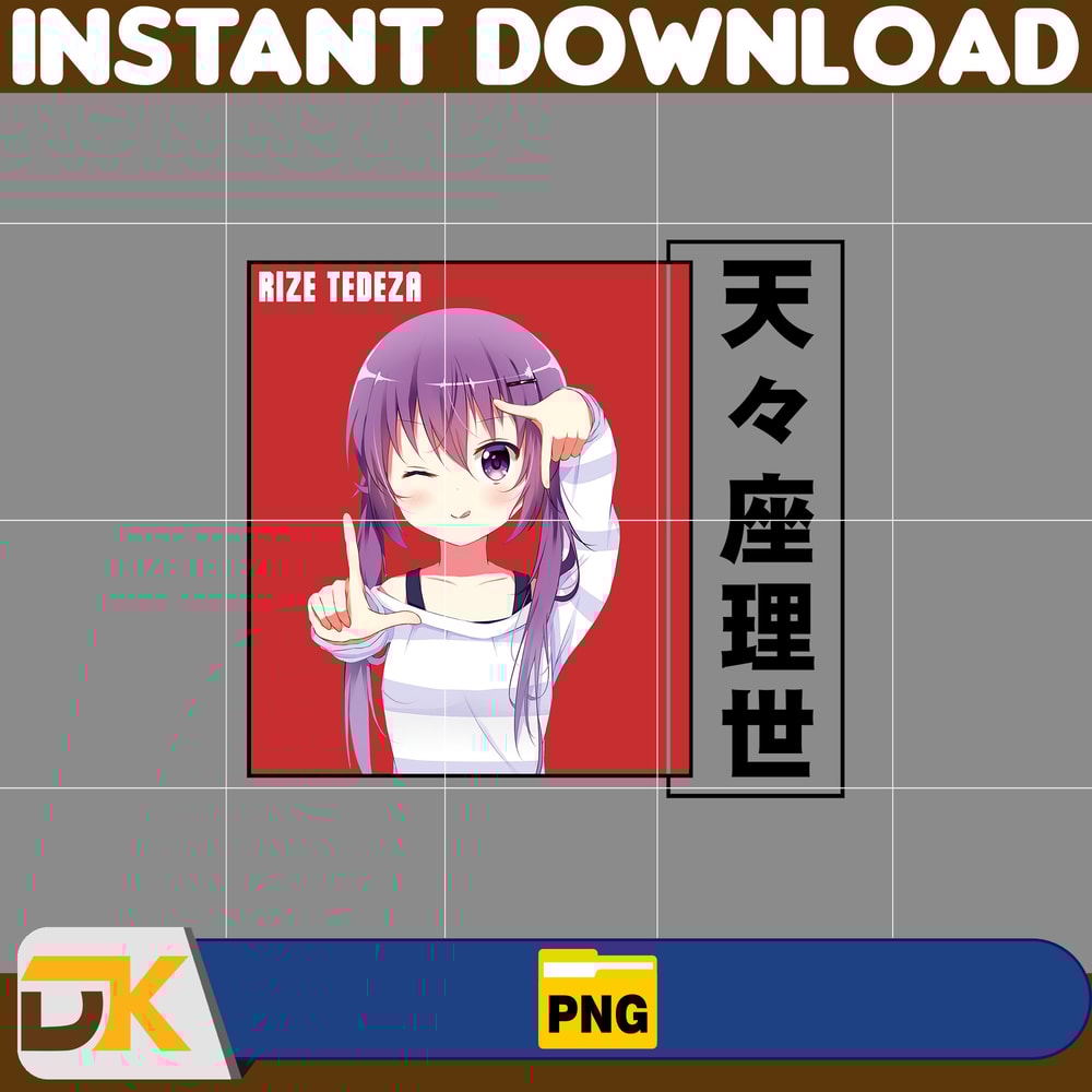 Rize Tedeza Png, Anime Png, Japanese Png, Anime Silhouette Png, Anime Character, Anime Vector Files (27).jpg