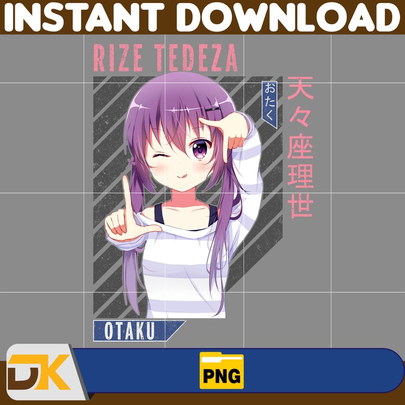 Rize Tedeza Png, Anime Png, Japanese Png, Anime Silhouette Png, Anime Character, Anime Vector Files (6).jpg