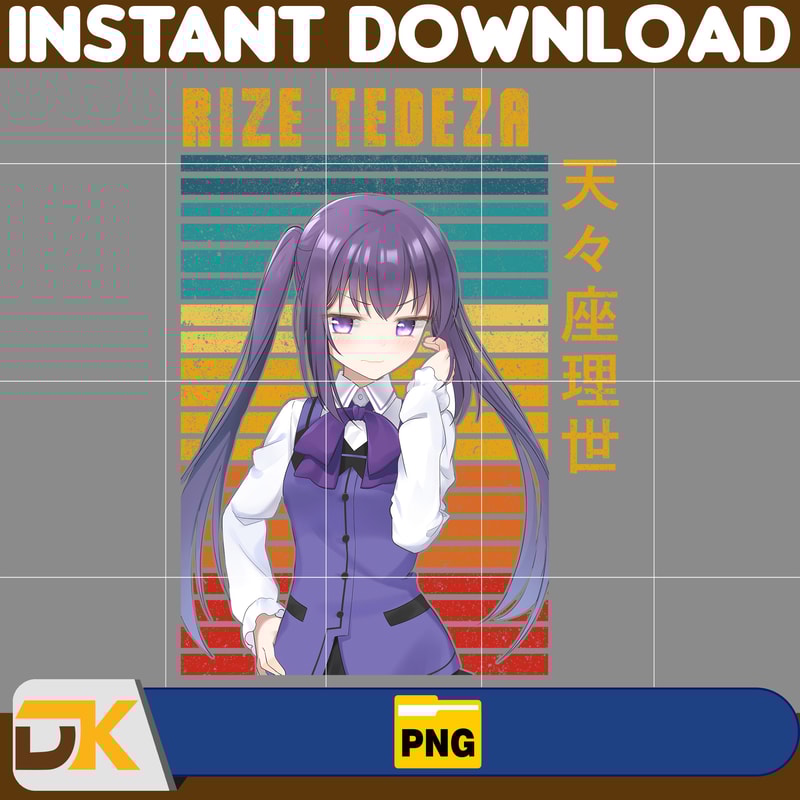 Rize Tedeza Png, Anime Png, Japanese Png, Anime Silhouette Png, Anime Character, Anime Vector Files (7).jpg