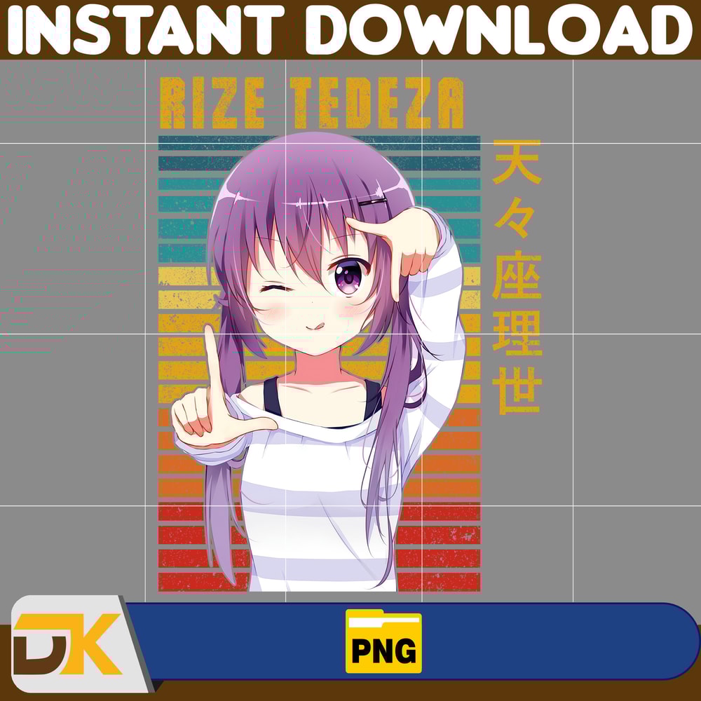 Rize Tedeza Png, Anime Png, Japanese Png, Anime Silhouette Png, Anime Character, Anime Vector Files (9).jpg