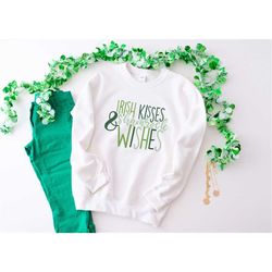 funny st. patrick day shirt, shamrock shirt, st. patty's shirt, irish shirt, women's st. patrick day gift, irish kisses