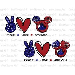 bundle peace love america svg, 4th of july, merica fourth of july, patriotic, memorial day freedom svg