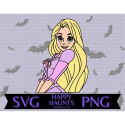 rapunzel svg, easy cut file for cricut, layered by colour