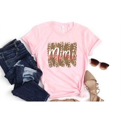 leopard print mimi shirt, cheetah mimi shirt for mother's day, gifts for mom, cute mimi gift for mothers day, mimi t shi