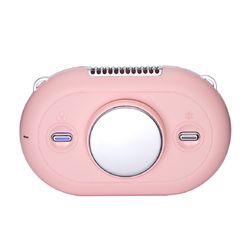 mini refrigeration fan hanging neck portable small fan usb rechargeable handheld fan