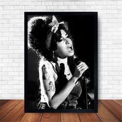 amy winehouse music poster canvas wall art home decor (no frame