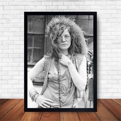 janis joplin music poster canvas wall art home decor (no frame)