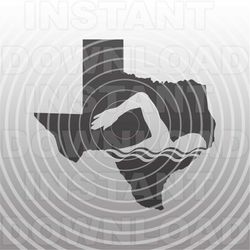 swimming svg file,swimmer svg,texas svg -swimming vector art commercial & personal use- cricut,silhouette,cameo,vinyl de