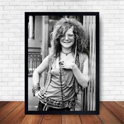 janis joplin music poster canvas wall art home decor (no frame)