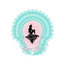 the little mermaid ariel mandala svg, disney svg, little mermaid svg, mermaid svg, mermaid party svg, childrens gift svg