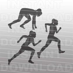 girls track and field svg file,girls cross country runner svg -vector art commercial & personal use- cricut,silhouette,c