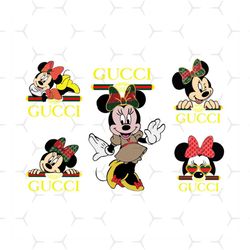 gucci logo minnie mouse bundle svg, brand svg, gucci svg, minnie mouse svg, gucci brand svg, gucci pattern svg, famous b