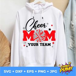 cheer mom svg, football mom svg, cheer mom life, cheer mom shirt svg, svg, png, dxf, eps, jpg