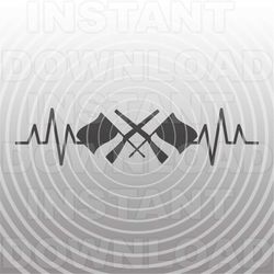 color guard rifle flag svg file,heartbeat ekg color guard svg -commercial/personal use-cricut,cameo,silhouette,vinyl dec