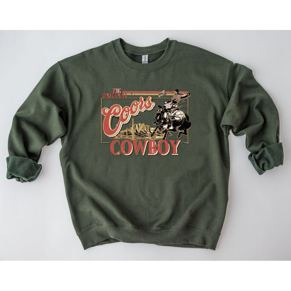 Coors Original Cowboy Heather Colors Sweatshirt, Heather Colors Western Hoodie, Rodeo Sweater, Original Coors Sweatshirt Gift - 2.jpg