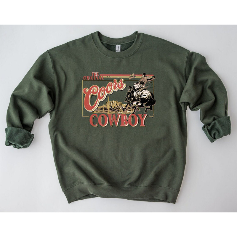 Coors Original Cowboy Heather Colors Sweatshirt, Heather Colors Western Hoodie, Rodeo Sweater, Original Coors Sweatshirt Gift - 2.jpg