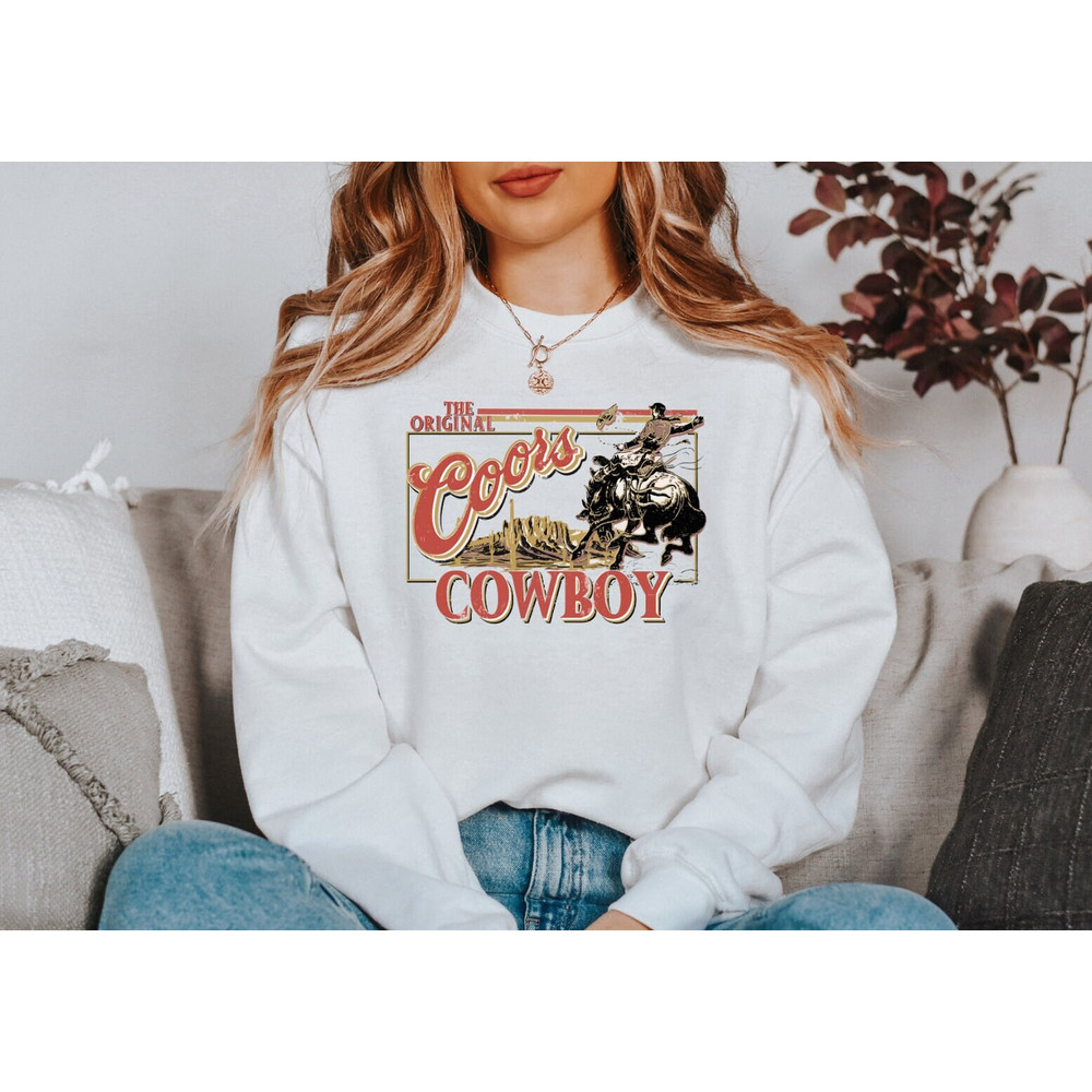 Coors Original Cowboy Heather Colors Sweatshirt, Heather Colors Western Hoodie, Rodeo Sweater, Original Coors Sweatshirt Gift - 3.jpg