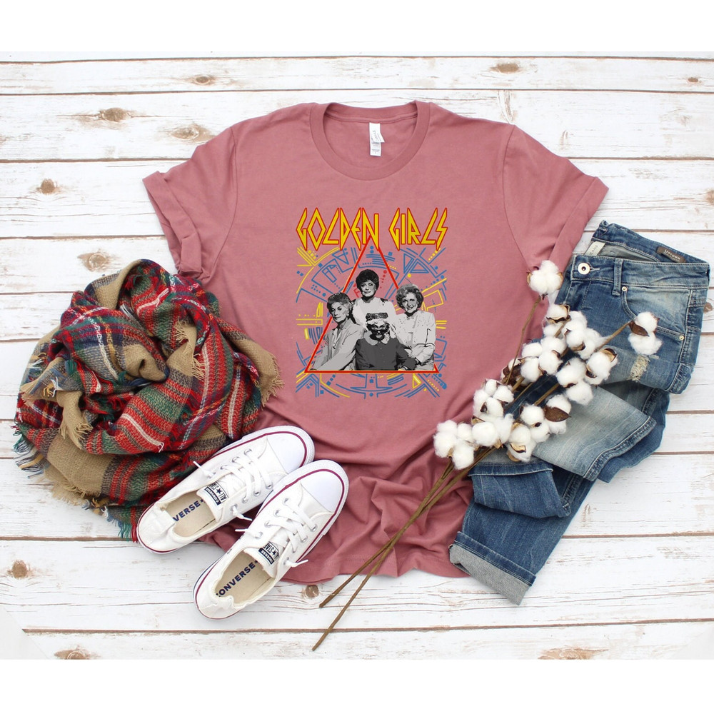Def Leppard Golden Girls Shirt, Music TV Crossover, Vintage TV Show Shirt, Band Inspired Tee, Unique Fan Gift - 2.jpg
